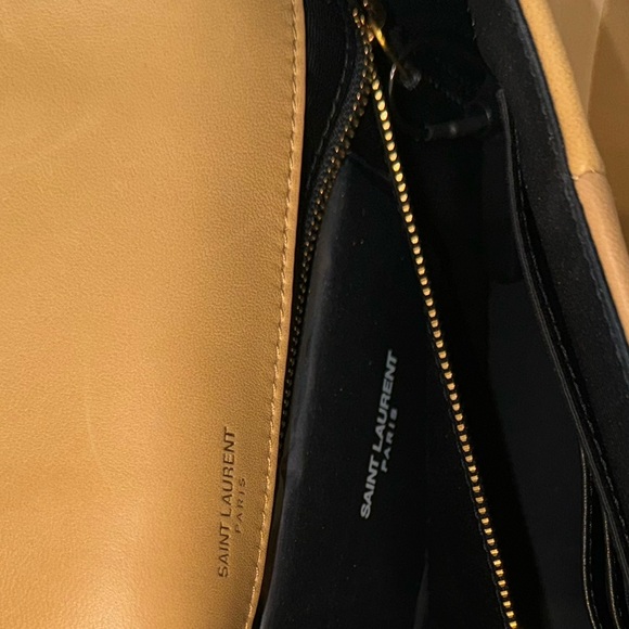 Saint Laurent YSL Jaime Medium Chain Bag in beige Suede and Lambskin - Picture 2 of 9